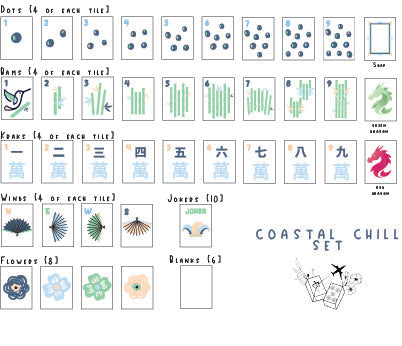 travel mahjong set blue3