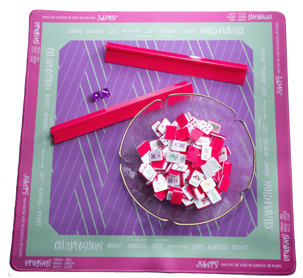 travel mahjong set pink2