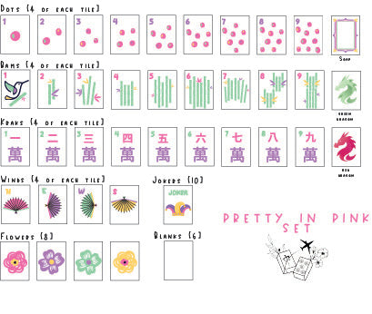 travel mahjong set pink3